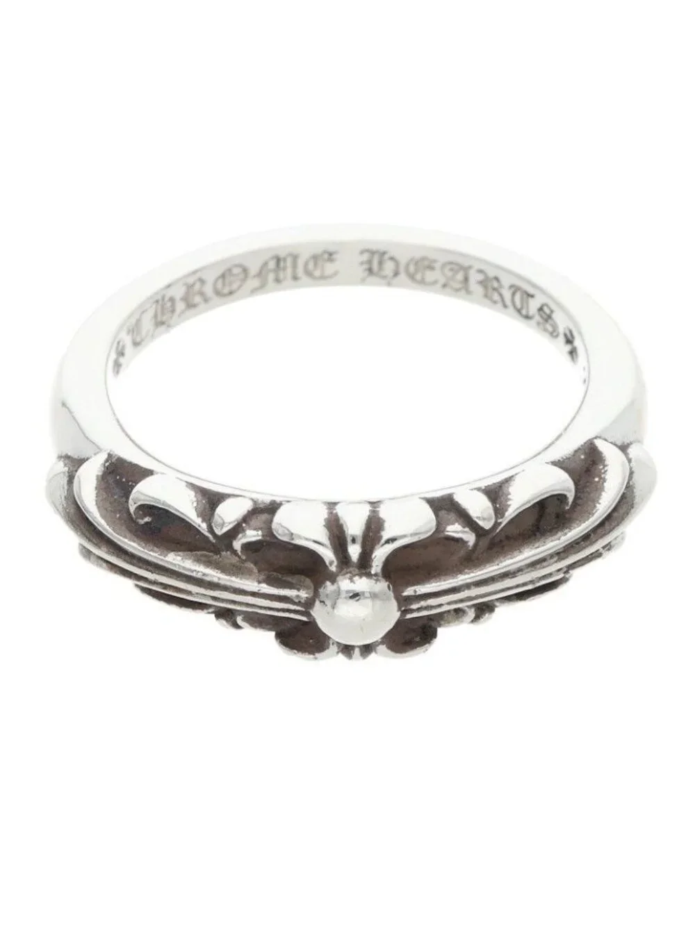 Chrome Hearts Baby Classic Floral Cross Silver Ring